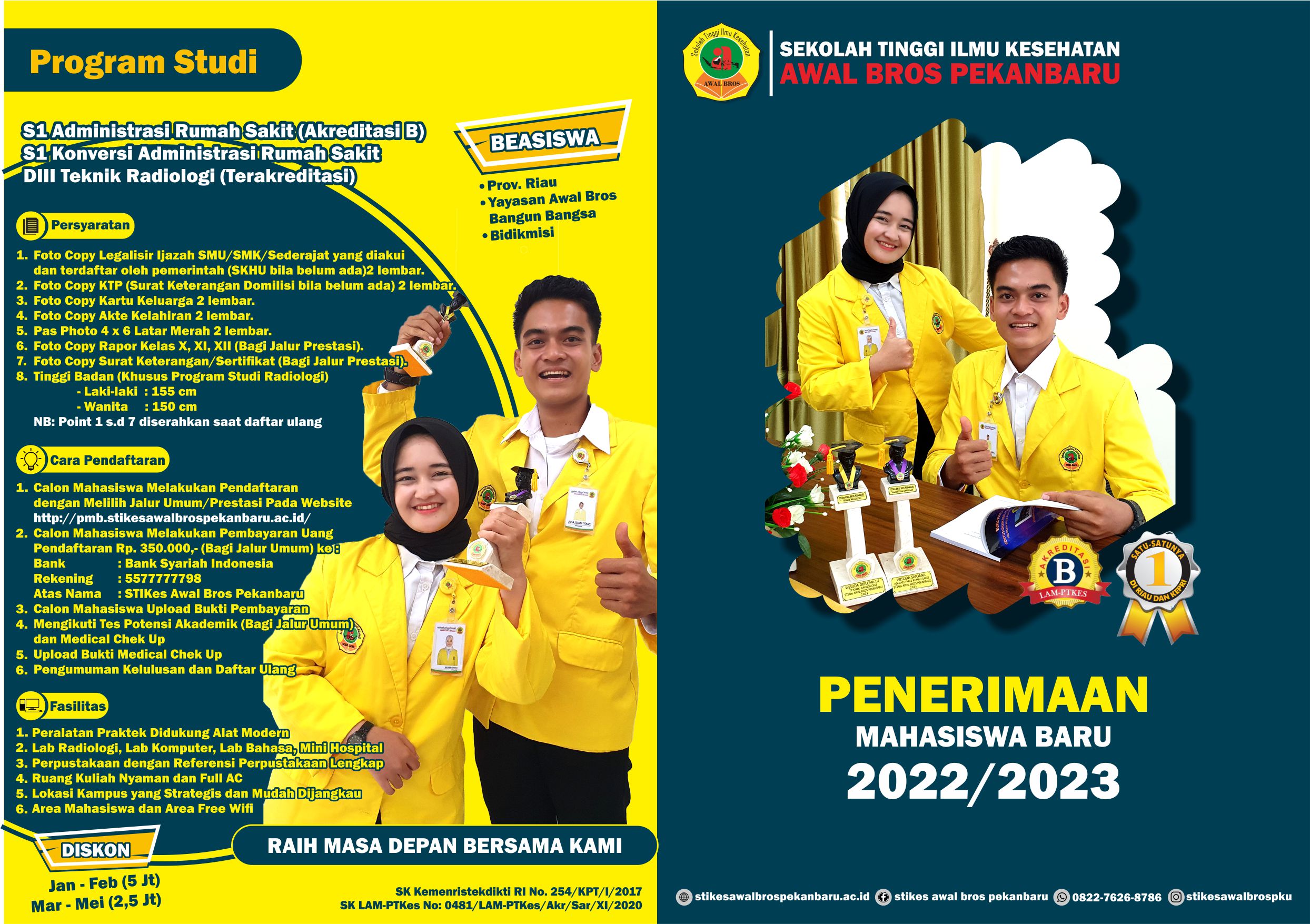 Penerimaan Mahasisiwa Baru Universitas Awal Bros TA.2022/2023